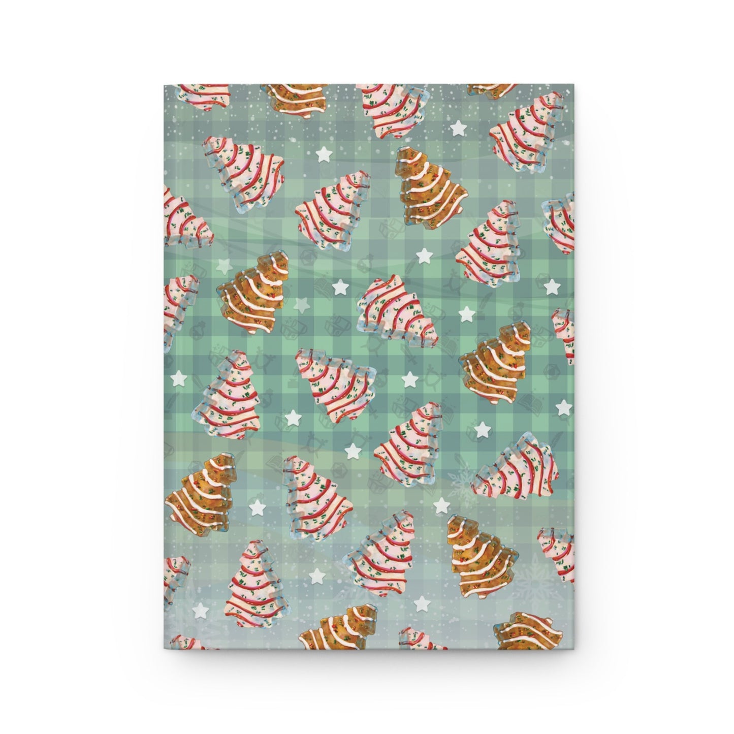 A5 Size White and Chocolate Christmas Tree Cakes Hardcover Journal Matte