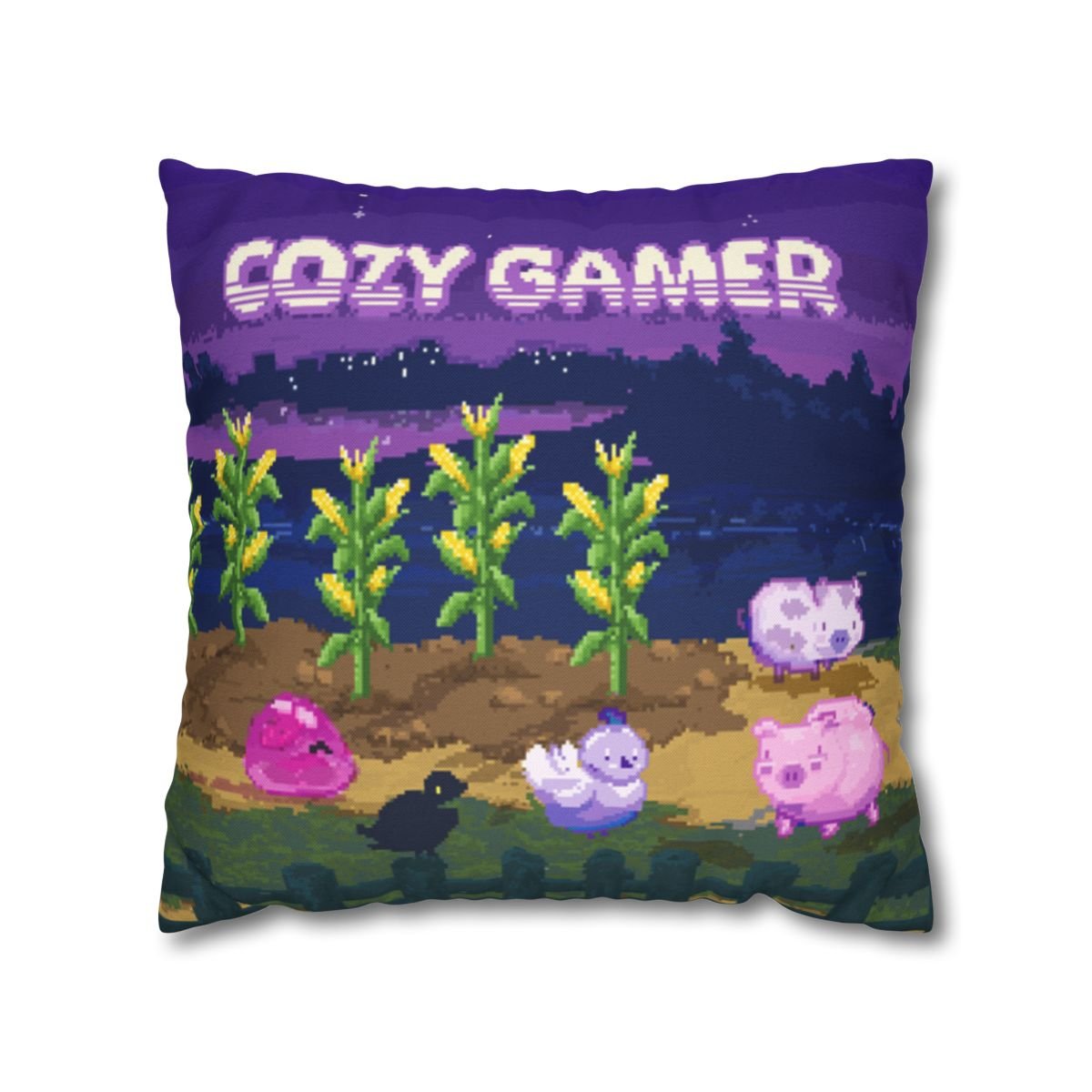 Pixel farm Cozy Gamer Pillow COVER ONLY