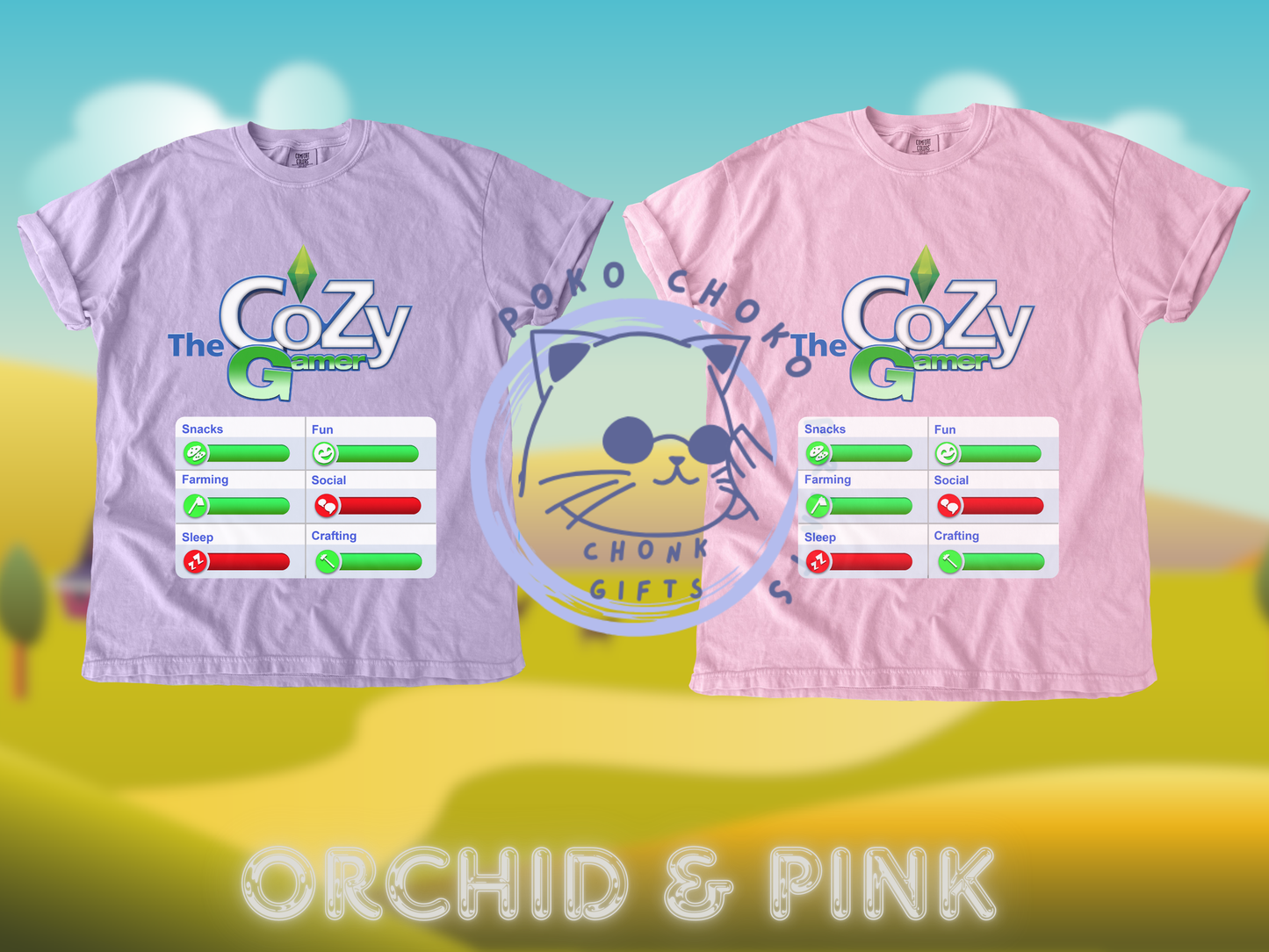 Cozy Gamer Shirt with Status Bar