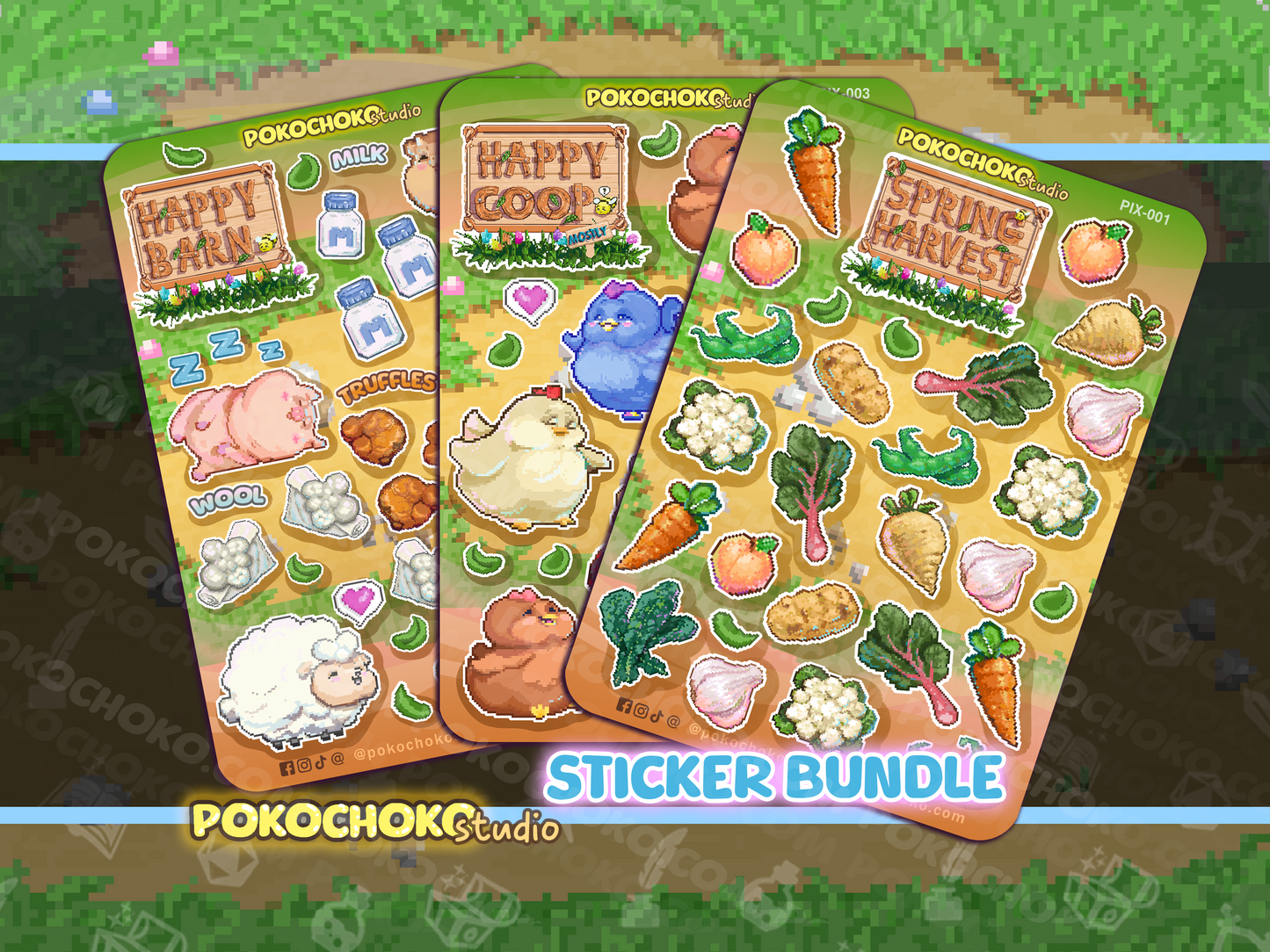Cute Stickers
scrapbooking
kawaii stickers
food sticker
penpal stickers
Stardew Valley
Pixel farm stickers
farm stickers
retro art stickers
game stickers
Barn Stickers
chicken stickers
Pokochoko