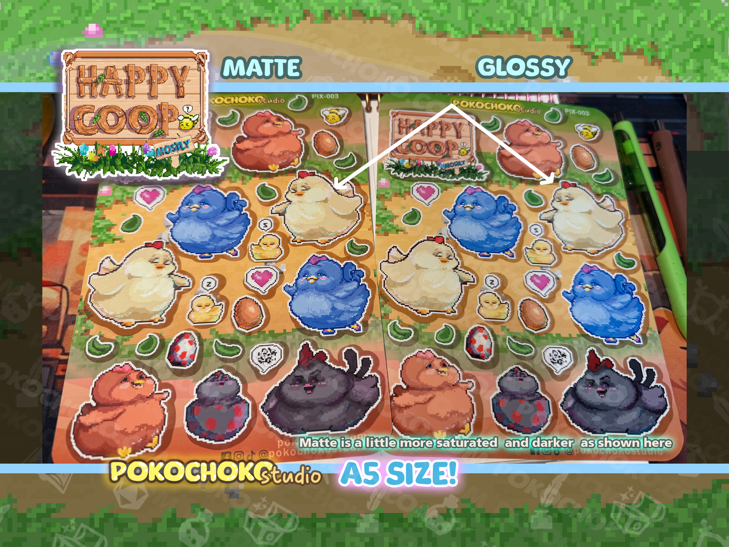 Cute Stickers
scrapbooking
kawaii stickers
food sticker
foodie gifts
penpal stickers
Stardew Valley
Pixel farm stickers
farm stickers
retro art stickers
game stickers
Barn Stickers
chicken stickers