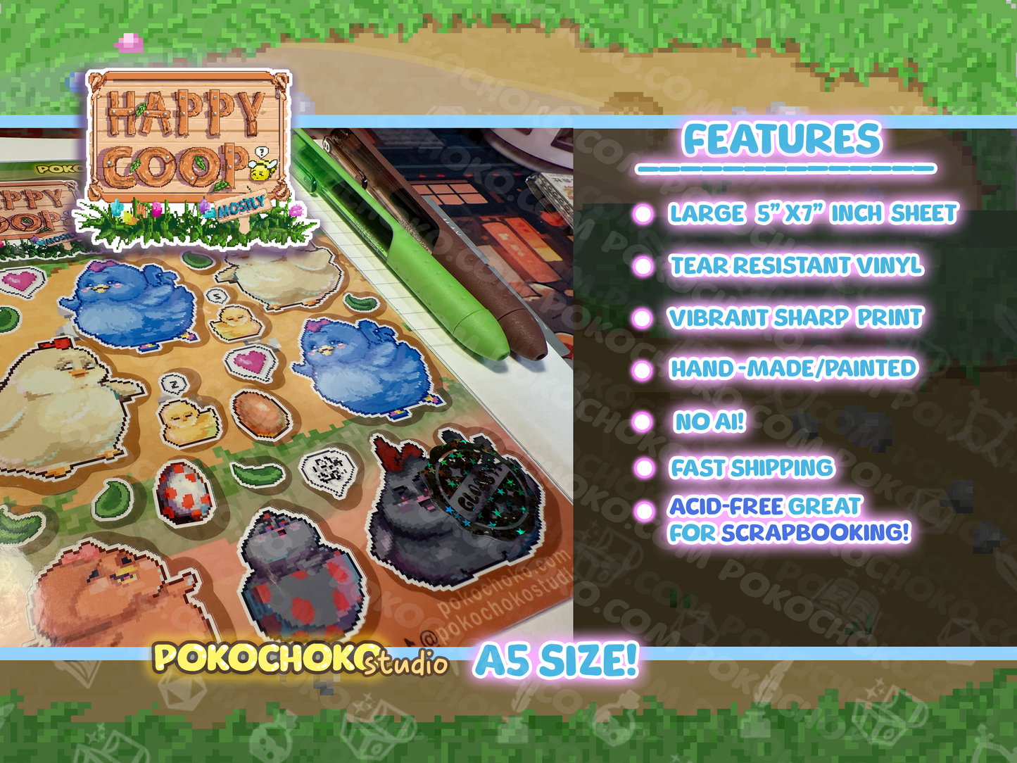 Cute Stickers
scrapbooking
kawaii stickers
food sticker
foodie gifts
penpal stickers
Stardew Valley
Pixel farm stickers
farm stickers
retro art stickers
game stickers
Barn Stickers
chicken stickers