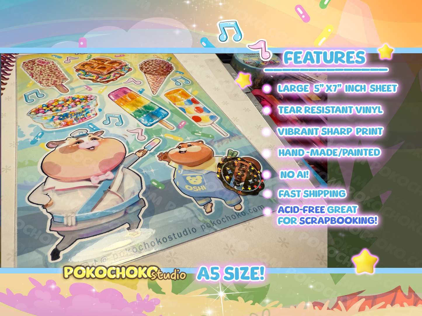 cute stickers
scrapbooking
kawaii stickers
foodie gifts
penpal stickers
Ice cream Stickers
cow sticker
red panda
sticker gifts
summer stickers
spring stickers
icecream truck
Mogo