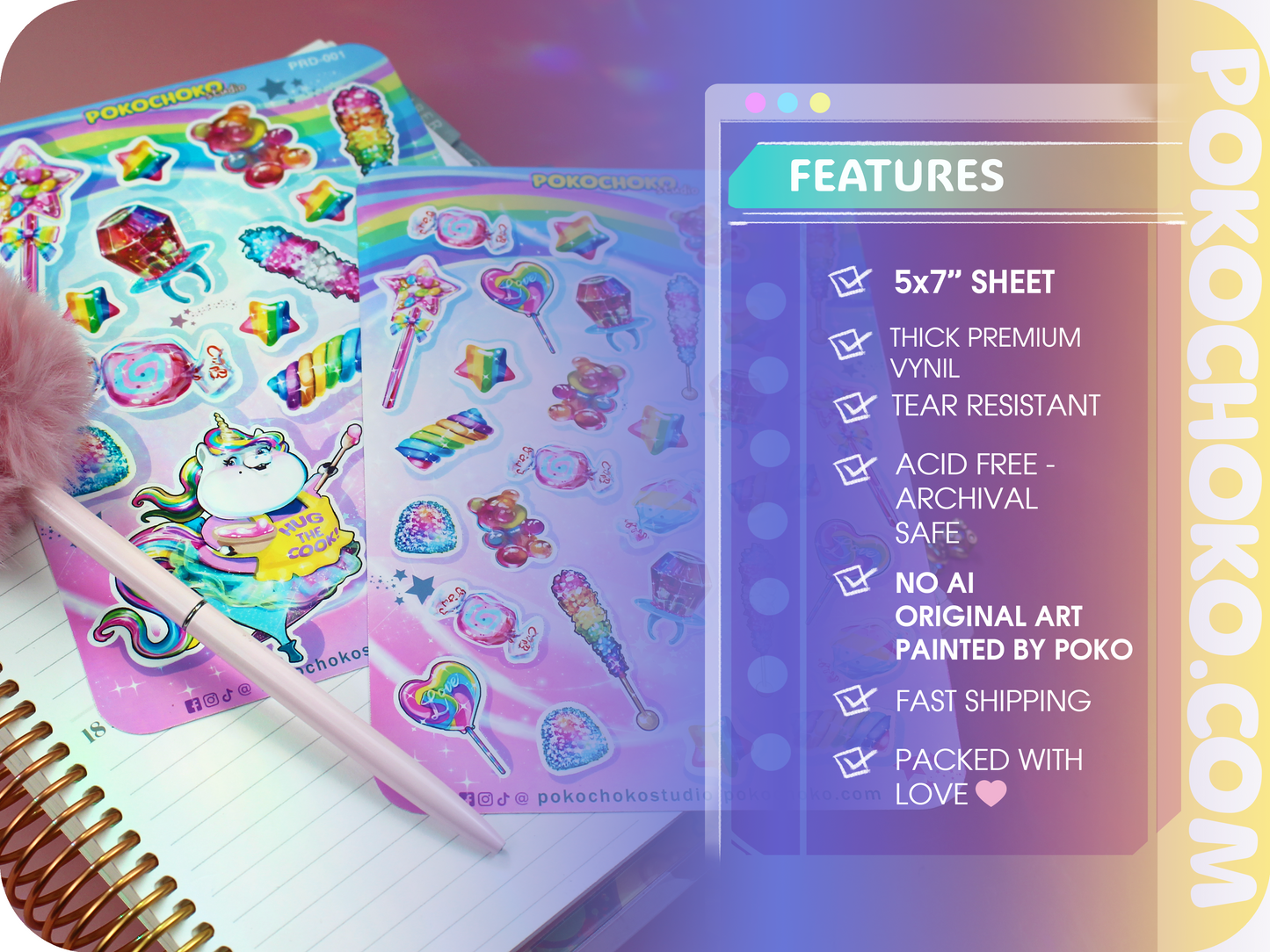 summer stickers
sticker gifts
spring stickers
scrapbooking
rainbow stickers
Pride Stickers
Pride art stickers
penpal stickers
kawaii stickers
Ice cream Stickers
foodie gifts
cute stickers
Art Sticker sheets
Art Sticker Sheet
all Pride
Bundle