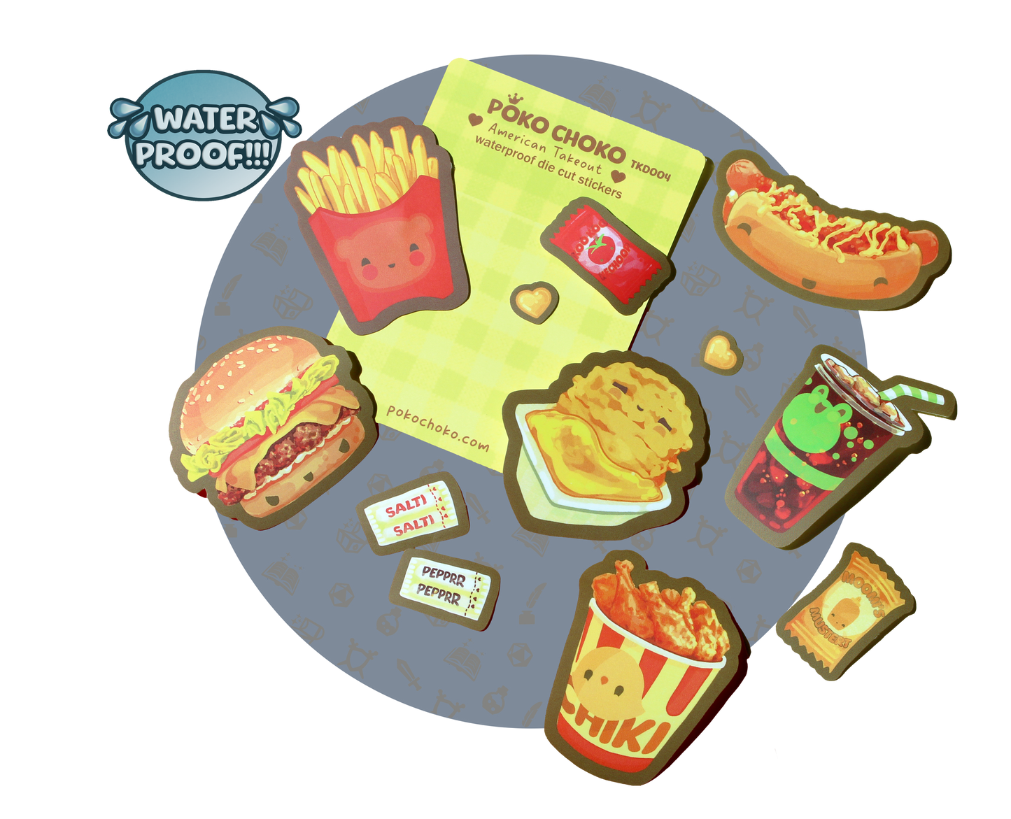 American Take Out Die Cut Sticker Pack