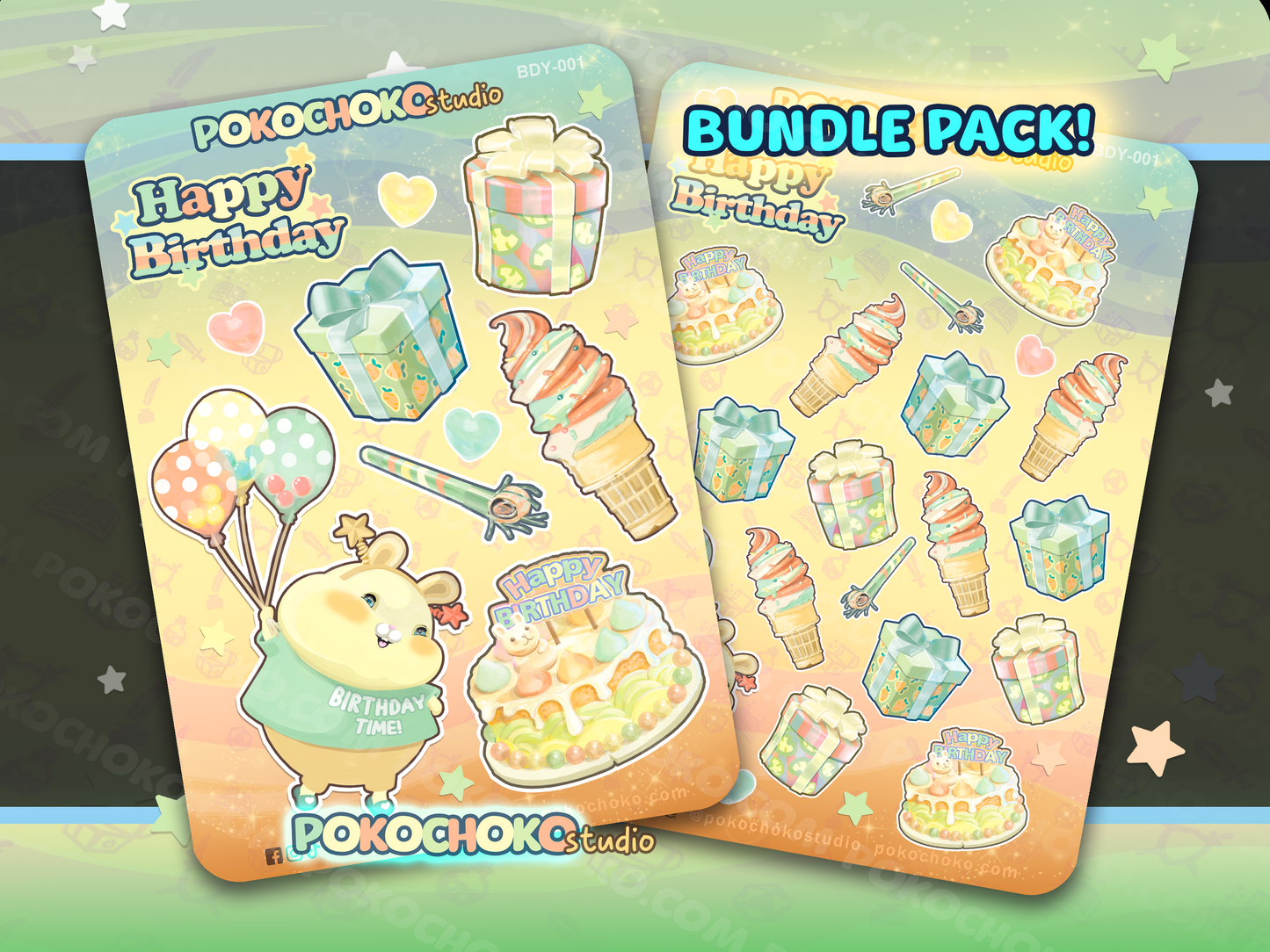 Birthday Bunny Sticker Sheet BUNDLE