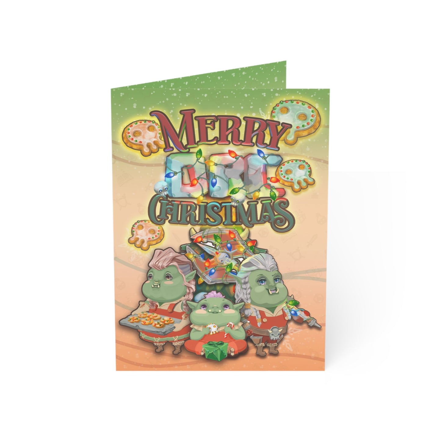 Orc Family Christmas Greeting Cards (1, 10, 30, and 50pcs)