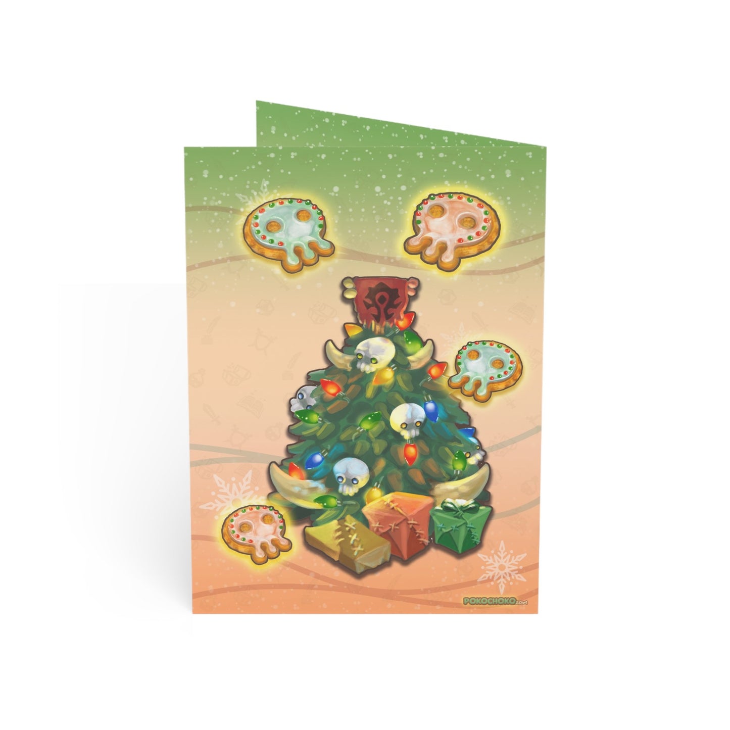 Orc Family Christmas Greeting Cards (1, 10, 30, and 50pcs)