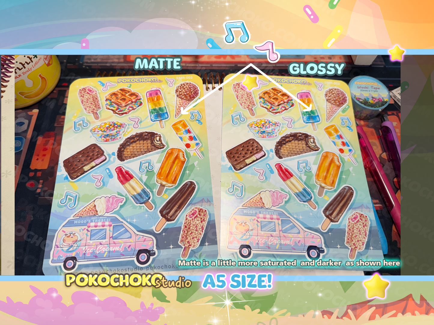 BUNDLE PACK Ice Cream Stickers!