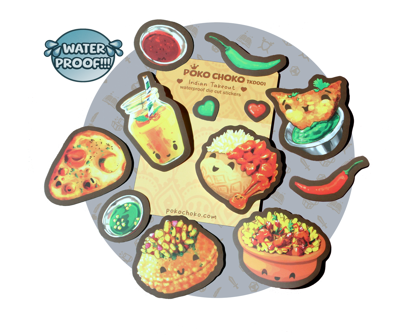 Indian Take Out Die Cut Sticker Pack
