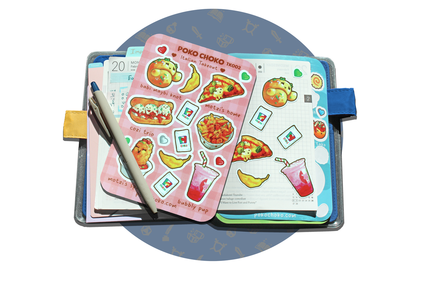 Italian Takeout Journal Sticker Sheet