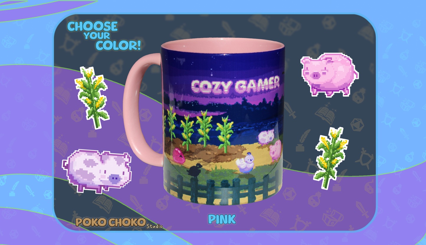 Pixel Farm Cozy Gamer MUG 11oz