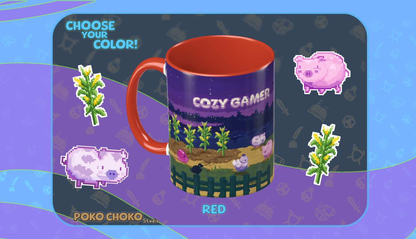 Pixel Farm Cozy Gamer MUG 11oz