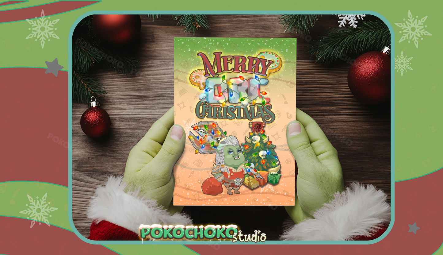 Orc Dad Christmas Greeting Cards (1, 10, 30, and 50pcs)