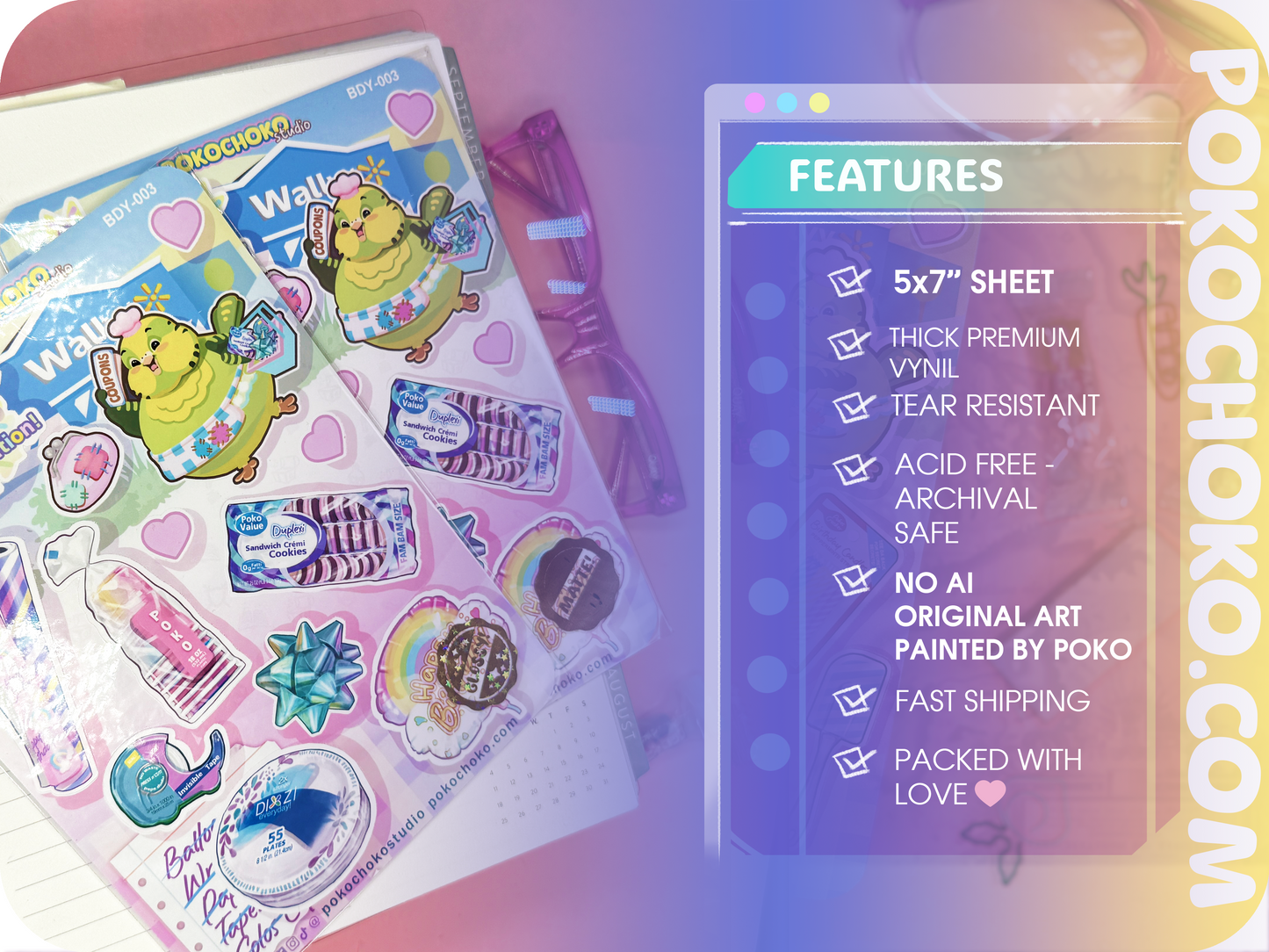 Cute Budgie Bird Food Stickers Part 2