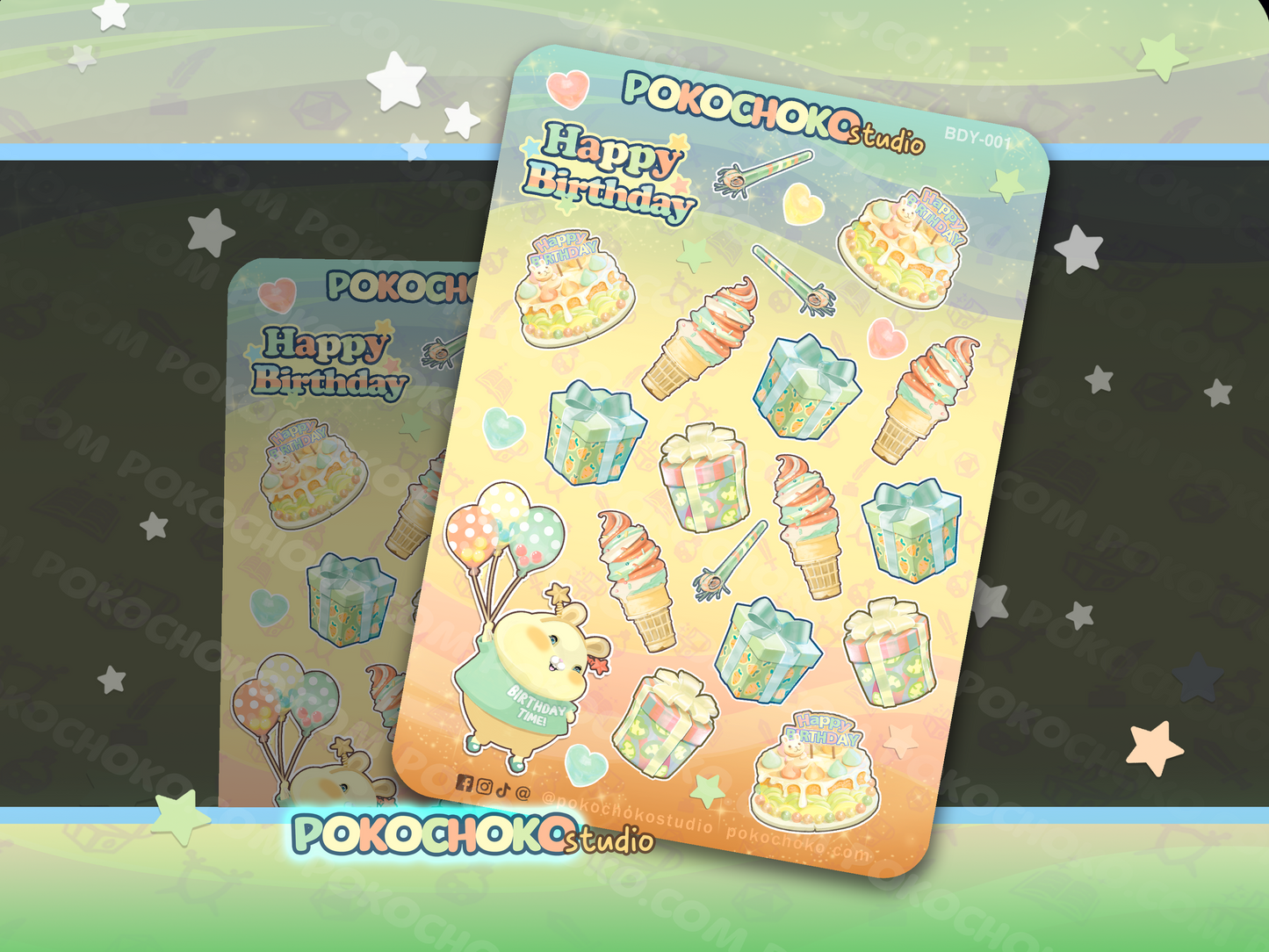 Birthday Bunny Sticker Sheet BUNDLE