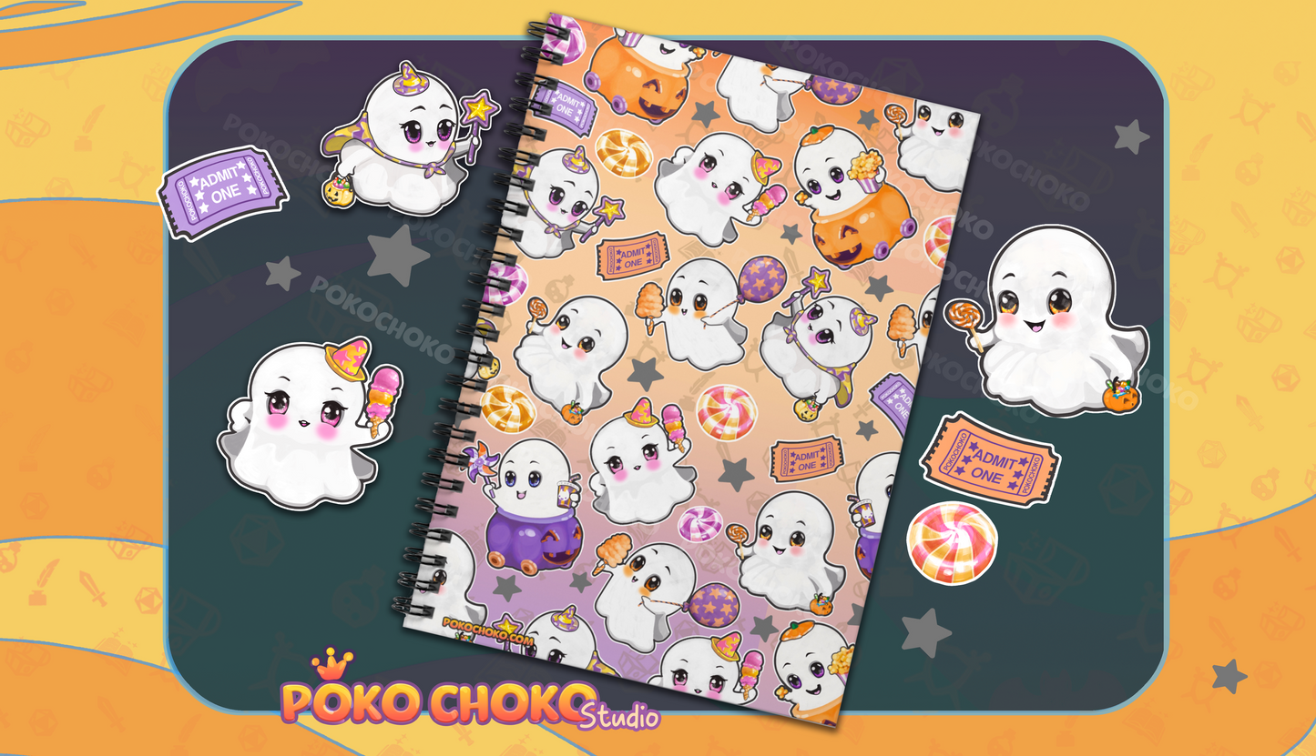 Ghost Carnival Spiral Notebook - Ruled Line