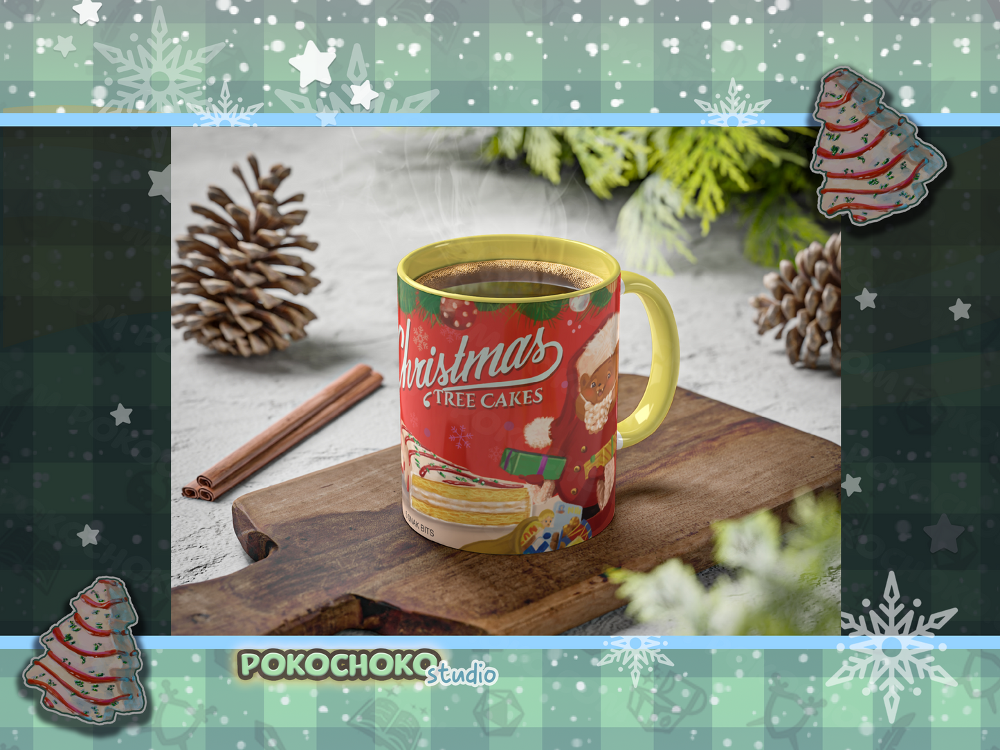Christmas Snack Cakes Colorful Mugs, 11oz