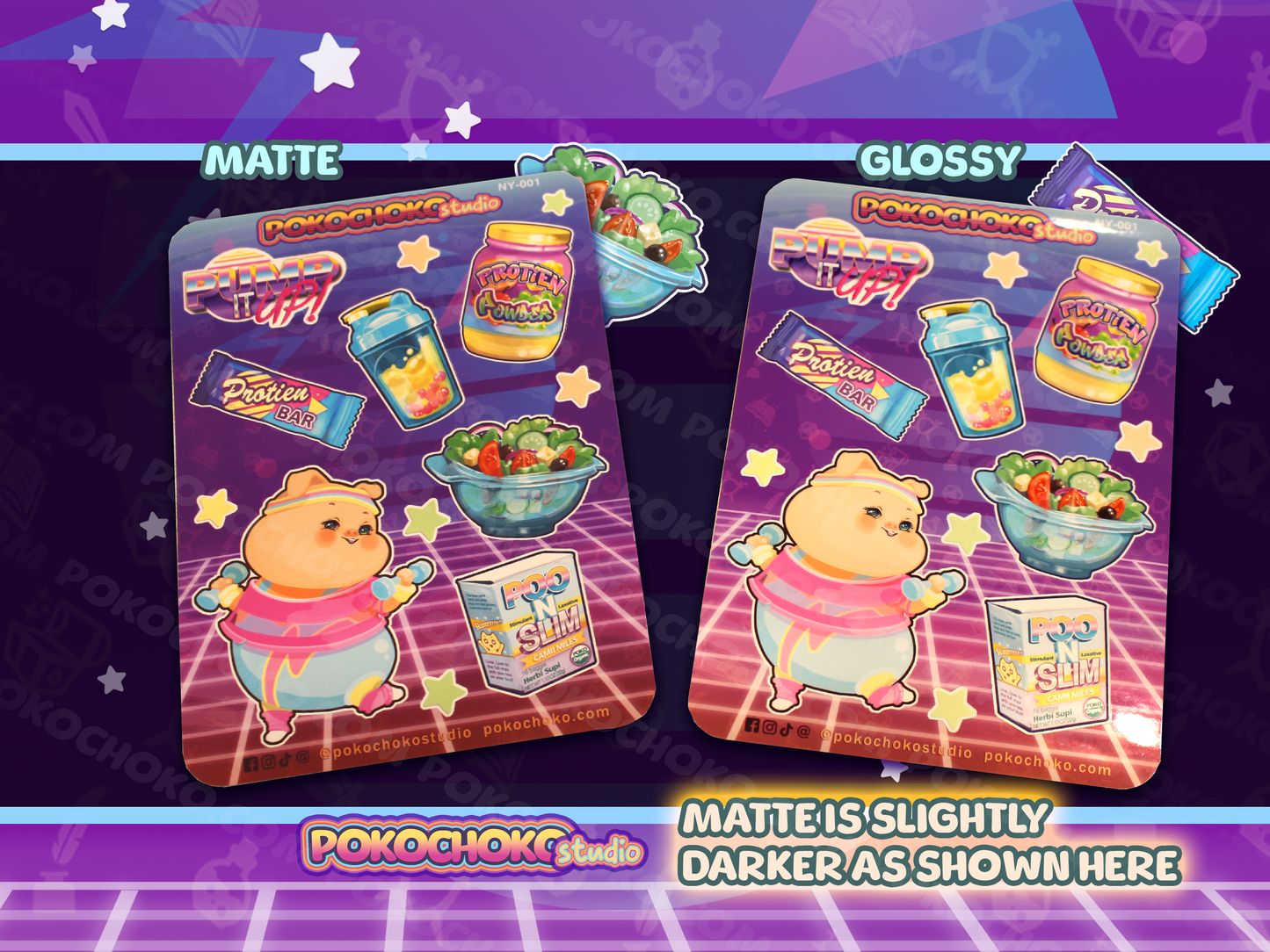 Piggy Weight loss Sticker Sheet