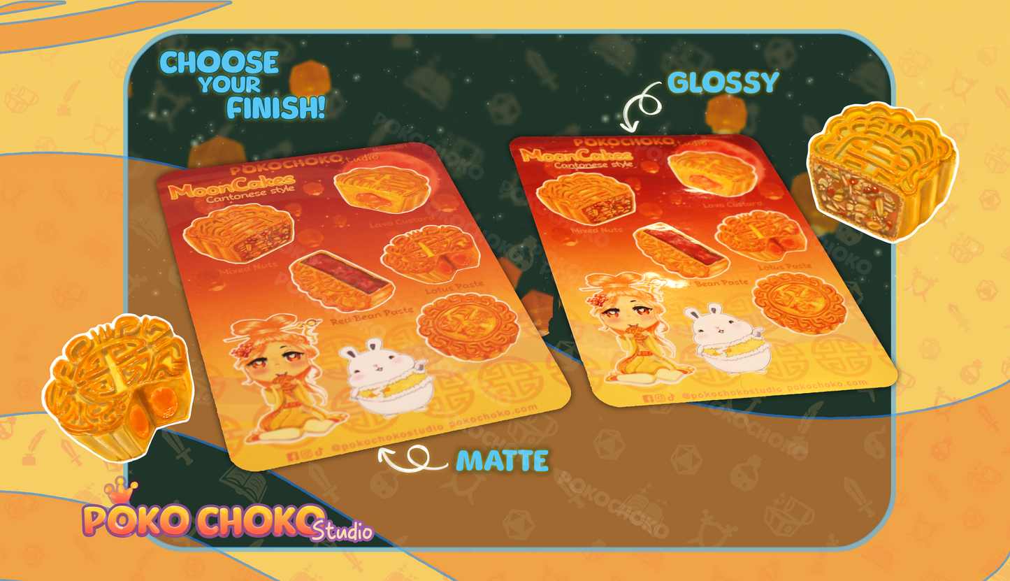Cute Mooncake Sticker Sheet
