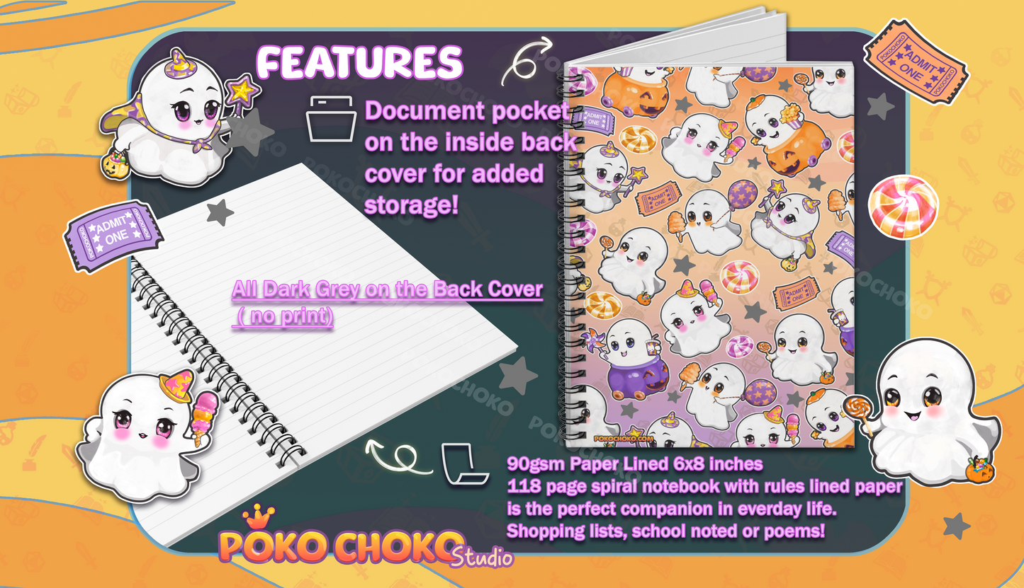 Ghost Carnival Spiral Notebook - Ruled Line