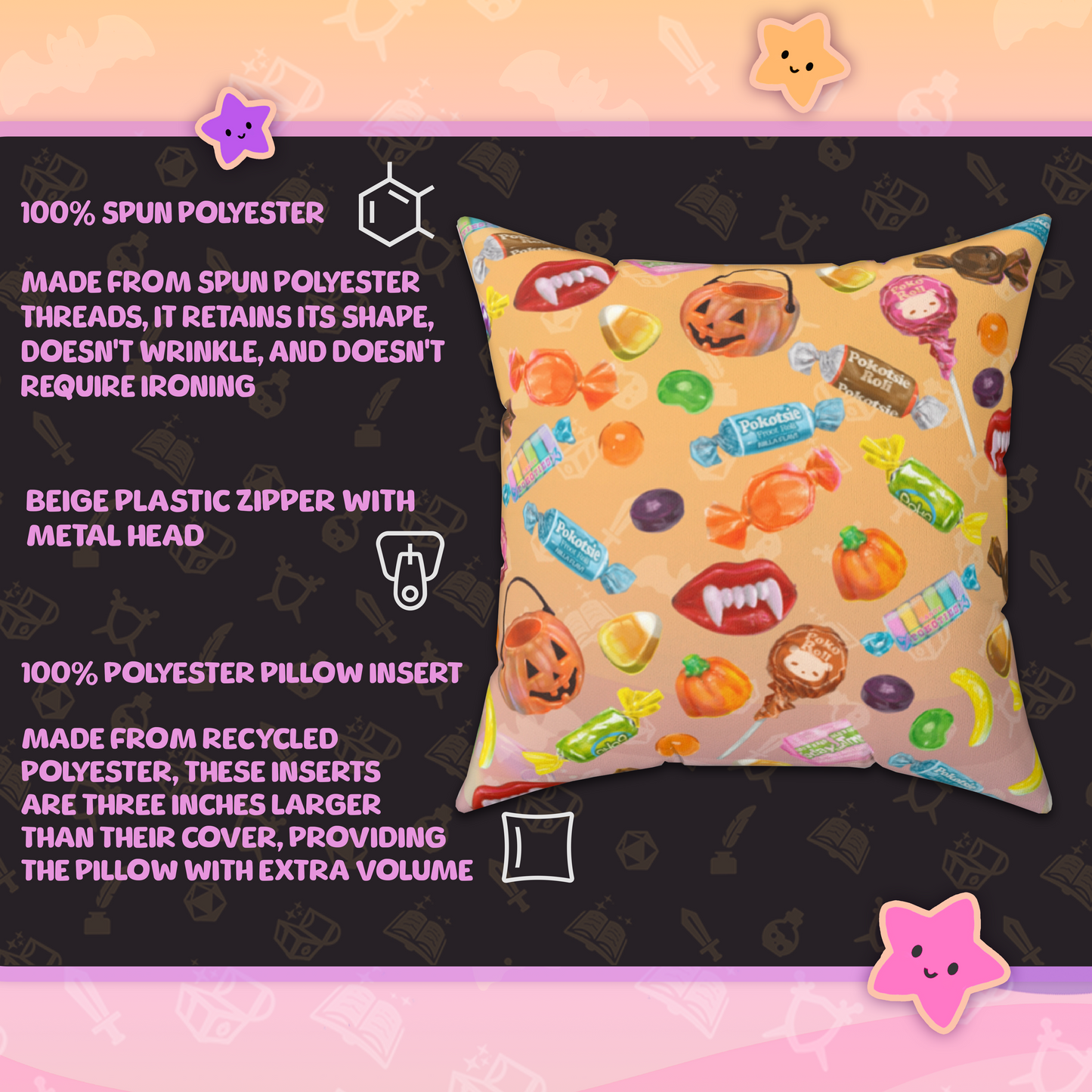 80s Halloween Candy PILLOW