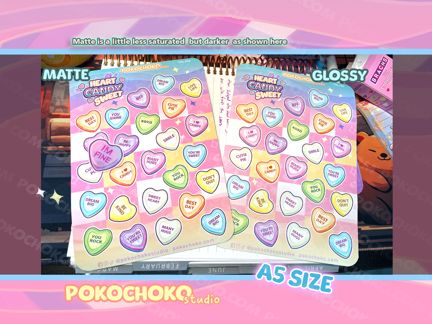 Valentine Sweet n Salty BUNDLE Candy Sticker Sheets