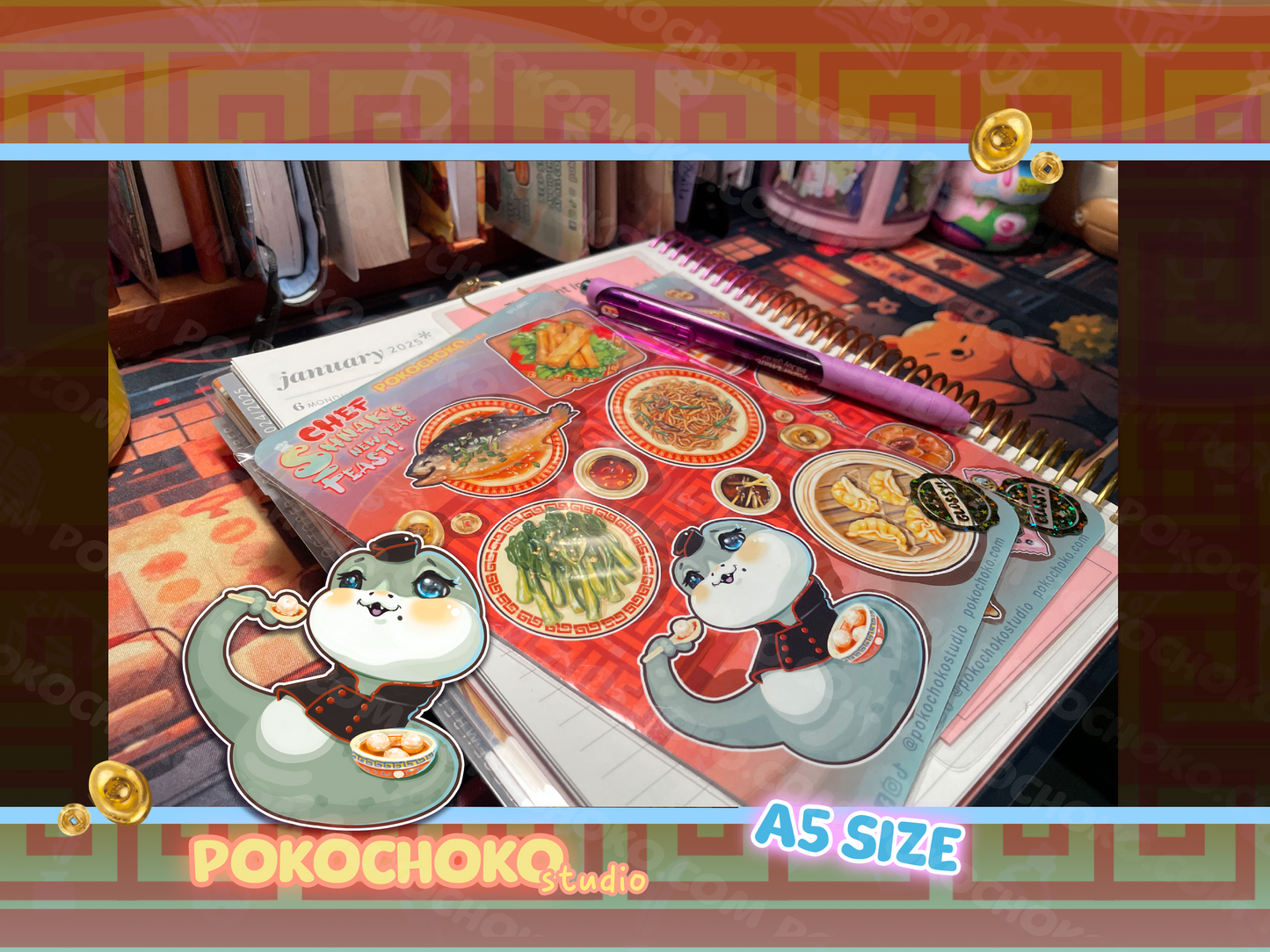 Lunar New Year 2025, Sweets and Feast Sticker sheet BUNDLE