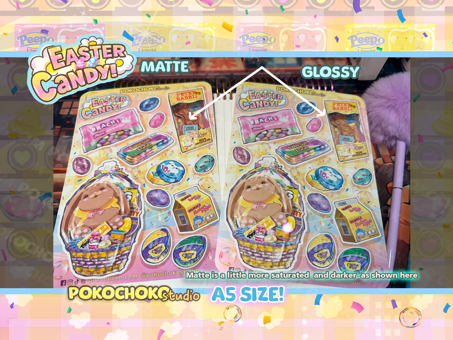 Cute Easter Candy Sticker Sheet!