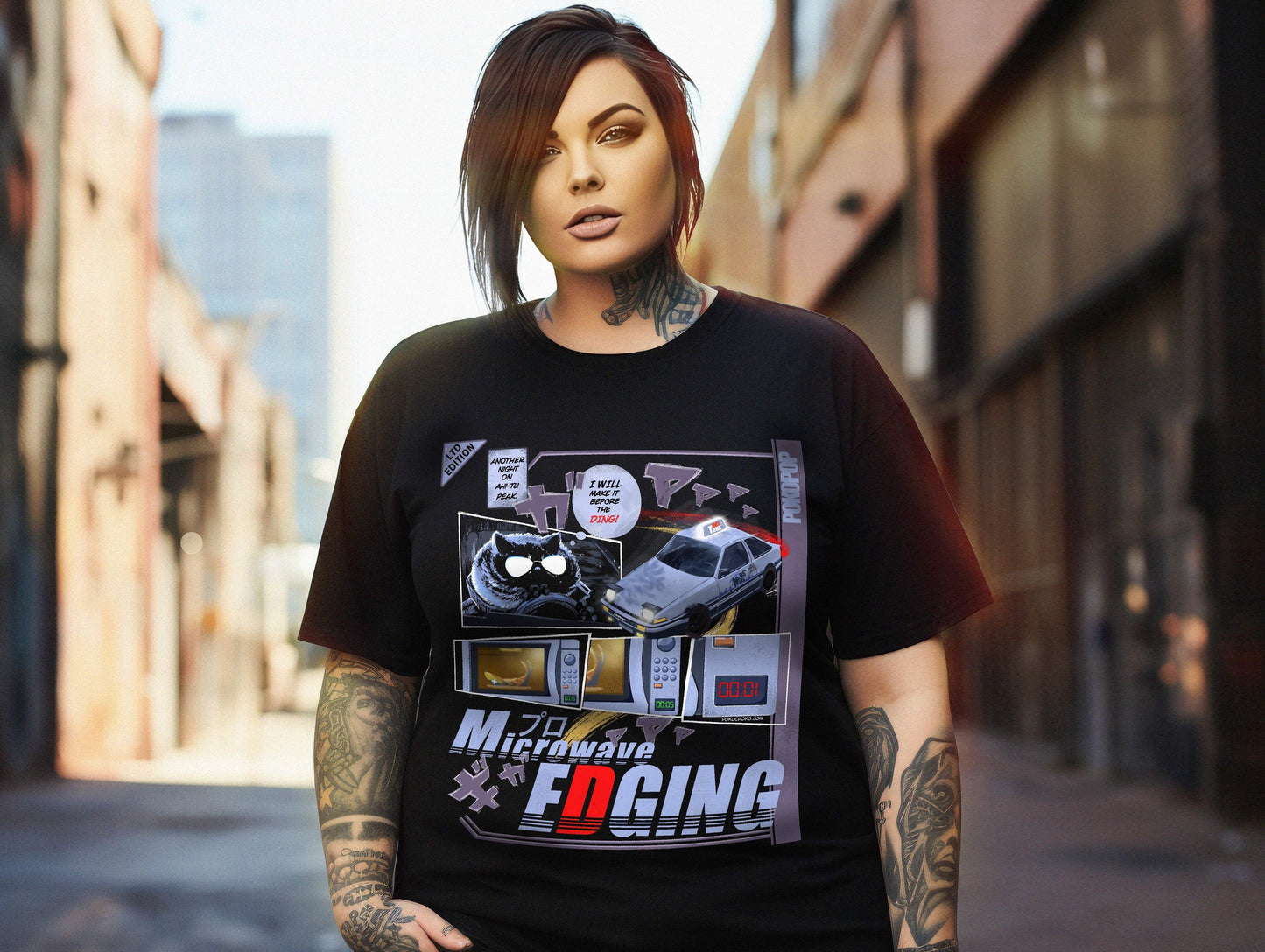 Microwave Edging Anime Shirt