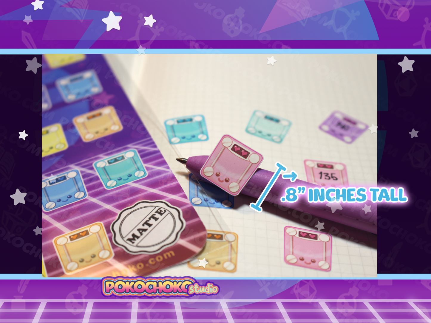 Scale Weight loss Tracker Sticker Sheet