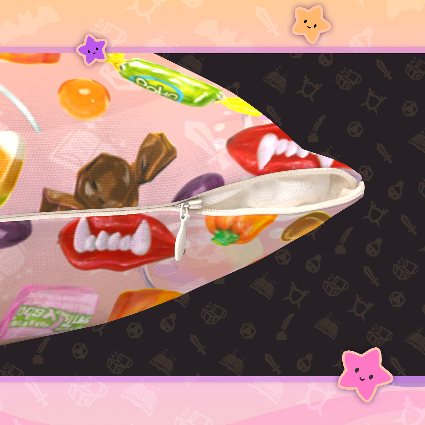 80s Halloween Candy pillow COVER ONLY