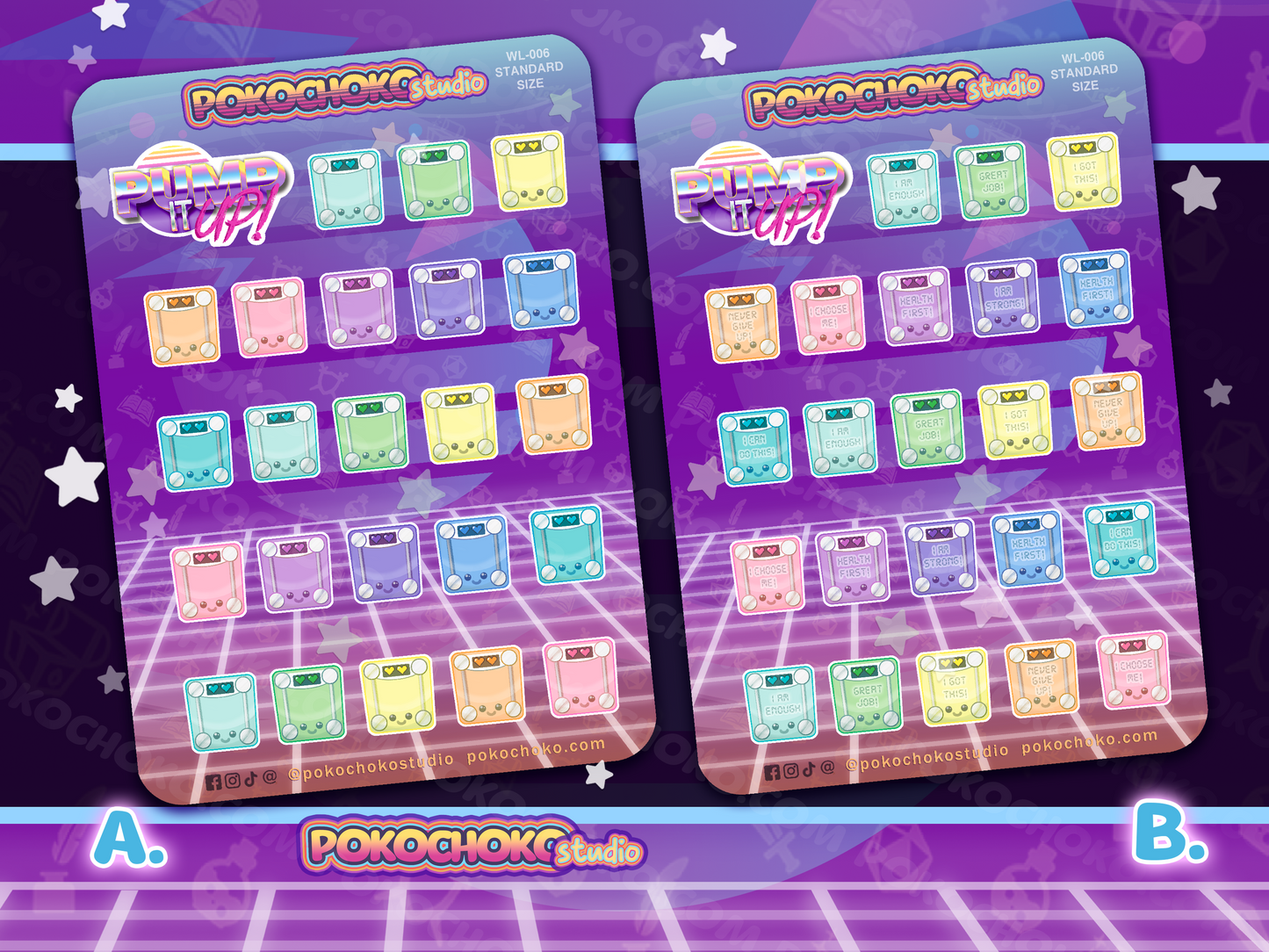 Scale Weight loss Tracker Sticker Sheet