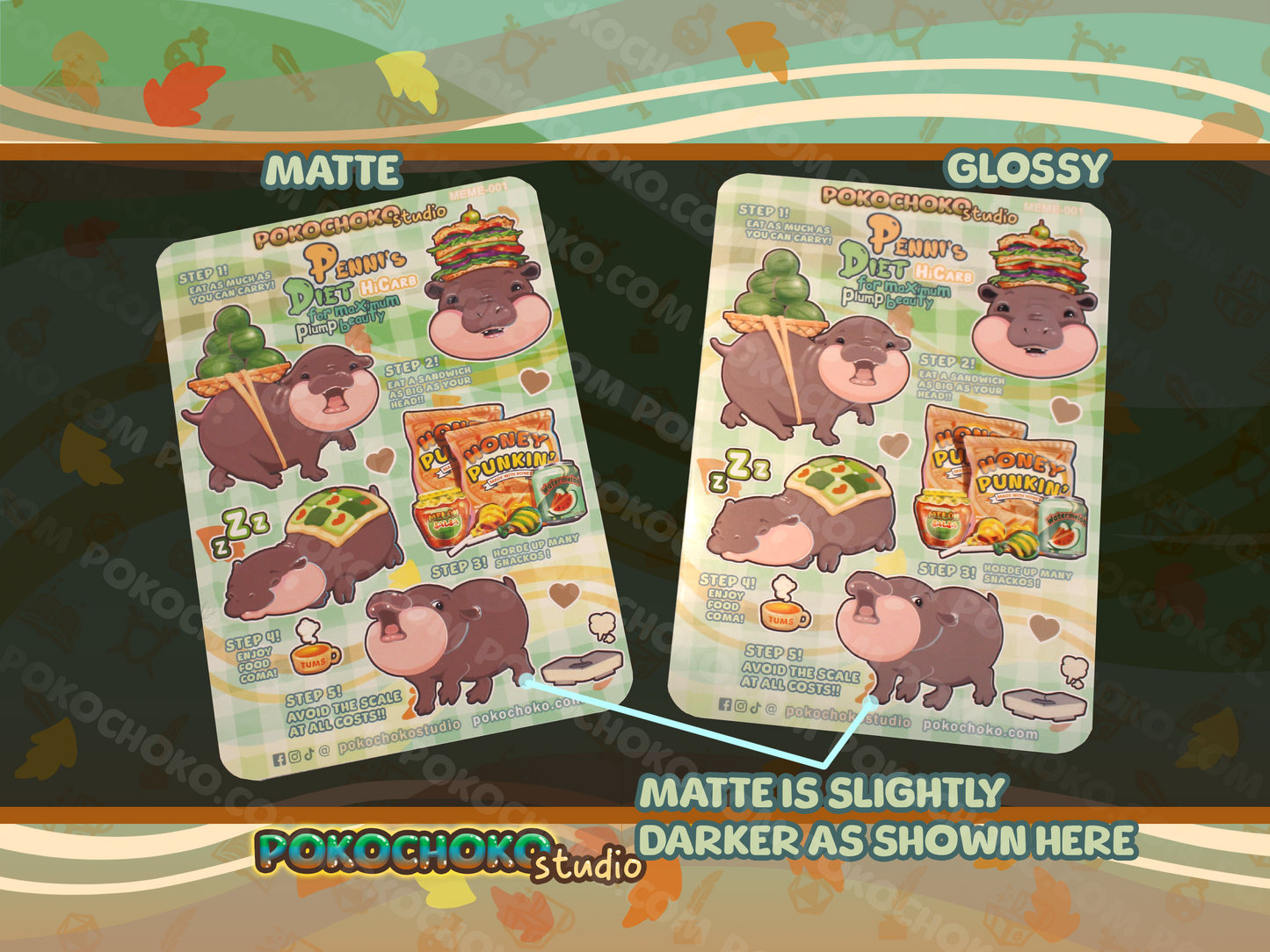 Pygmy Hippo Sticker Sheet