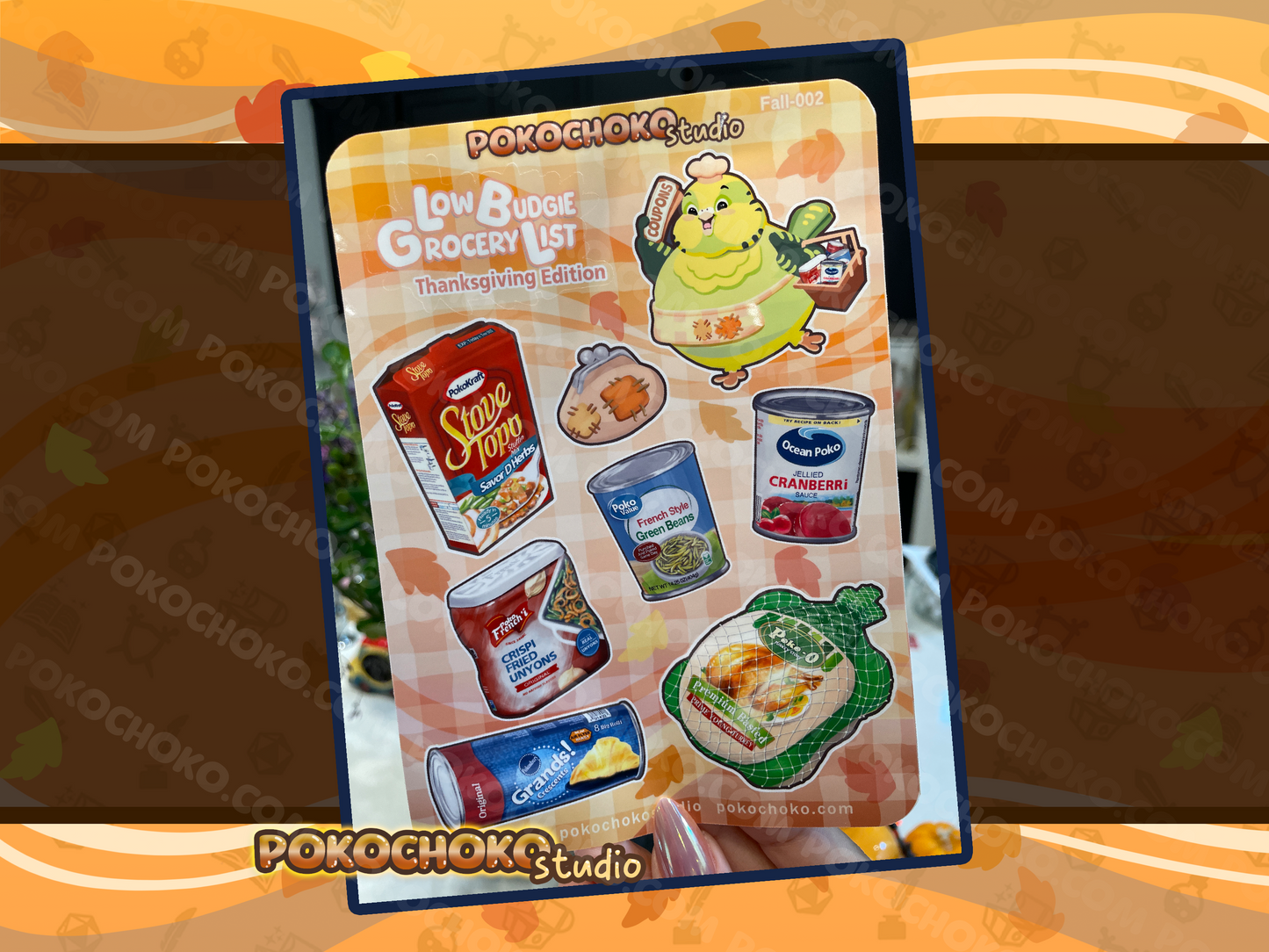 Low Budgie Thanksgiving Fall Sticker Sheet Part1