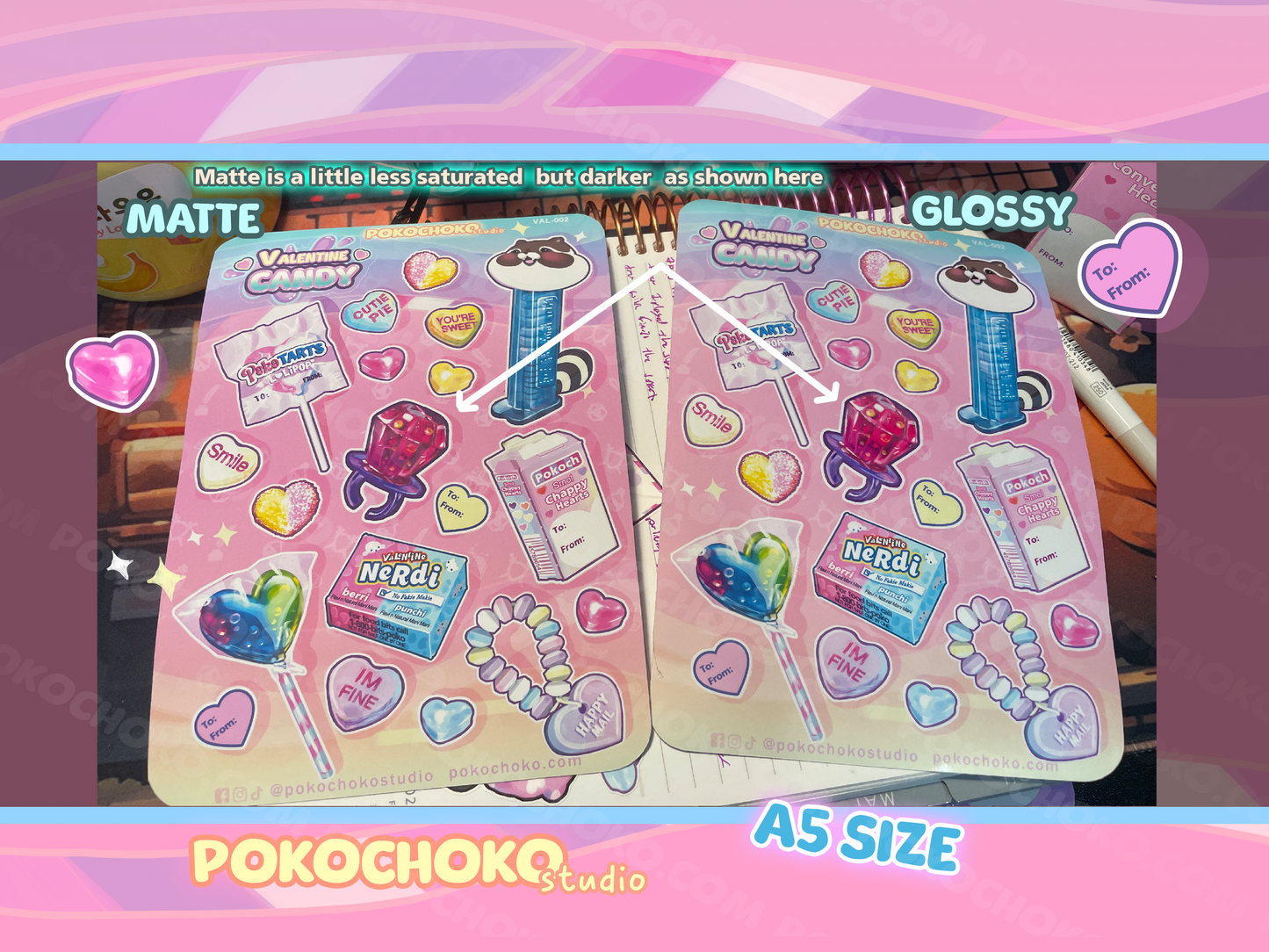 BUNDLE PACK Valentine Candy Sticker Sheet