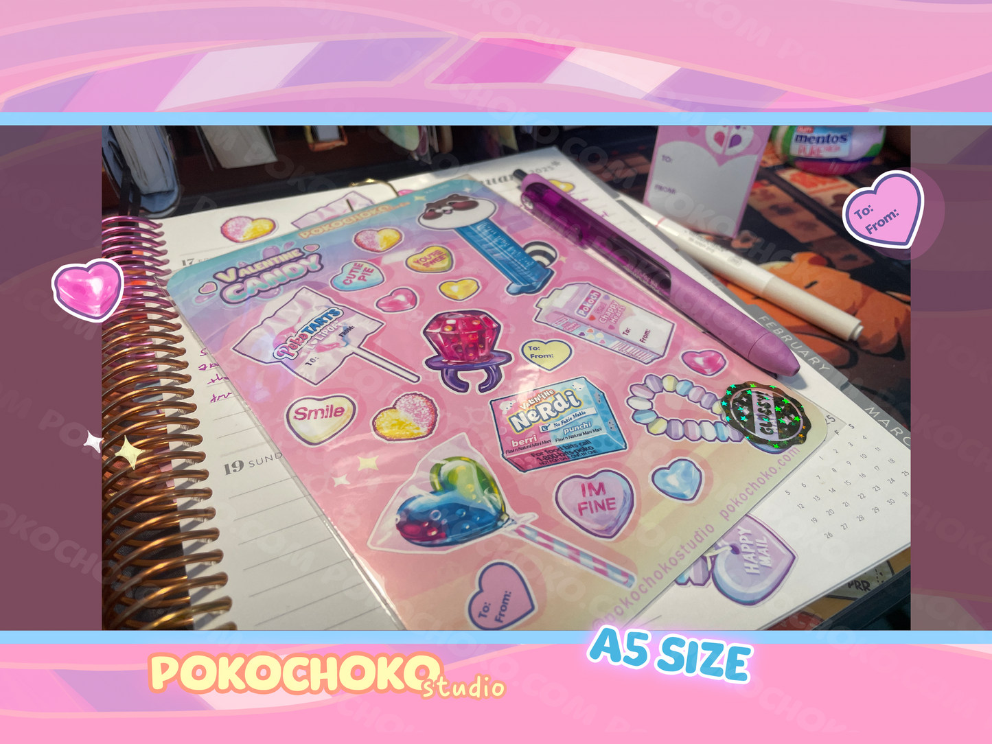 BUNDLE PACK Valentine Candy Sticker Sheet