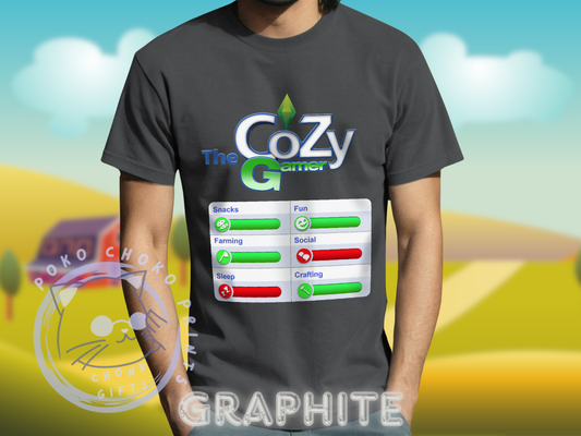 Cozy Gamer Shirt with Status Bar
