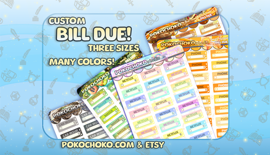 Custom Bill Due Planner Stickers