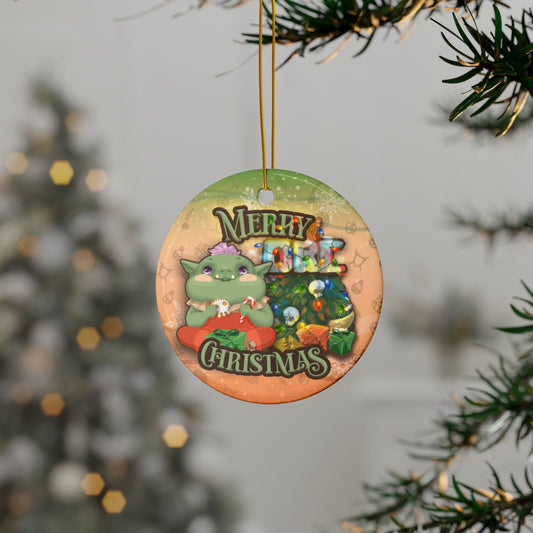 Orc  Baby Christmas Ceramic Ornaments, 2-Side Print, (1pc, 3pcs, 5pcs, 10pcs