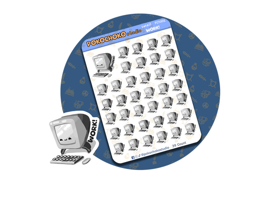 Work  Planner stickers (B&W)