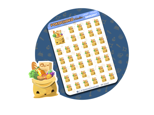 Grocery Planner stickers (Brown)