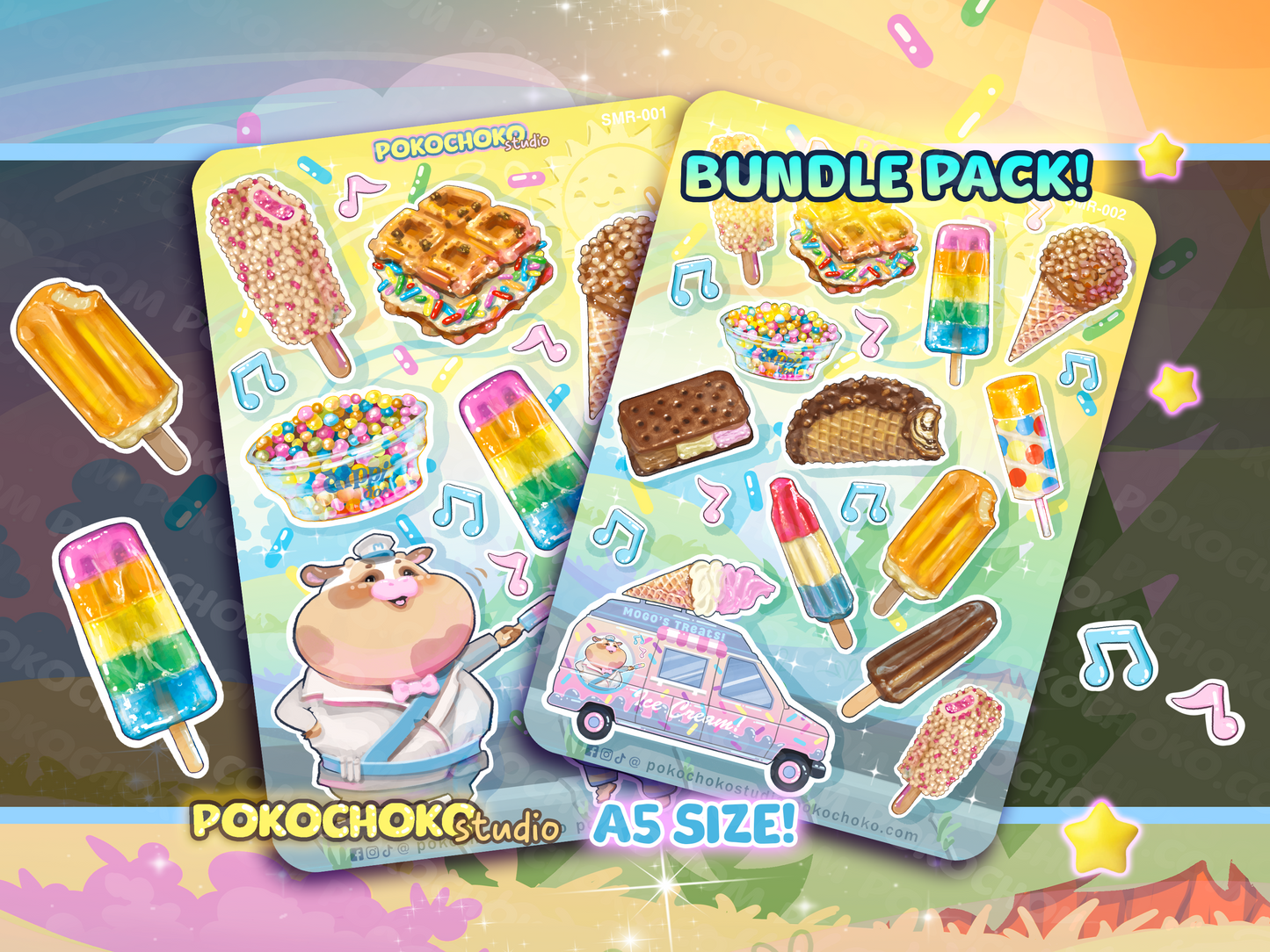 BUNDLE PACK Ice Cream Stickers!