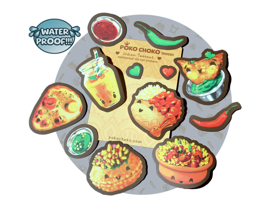 Indian Take Out Die Cut Sticker Pack