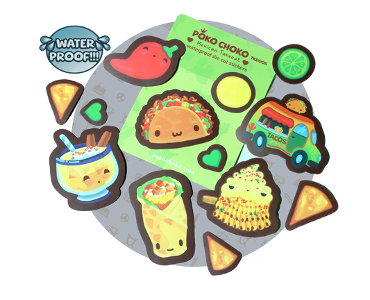 Taco Truck Take Out Die Cut Sticker Pack