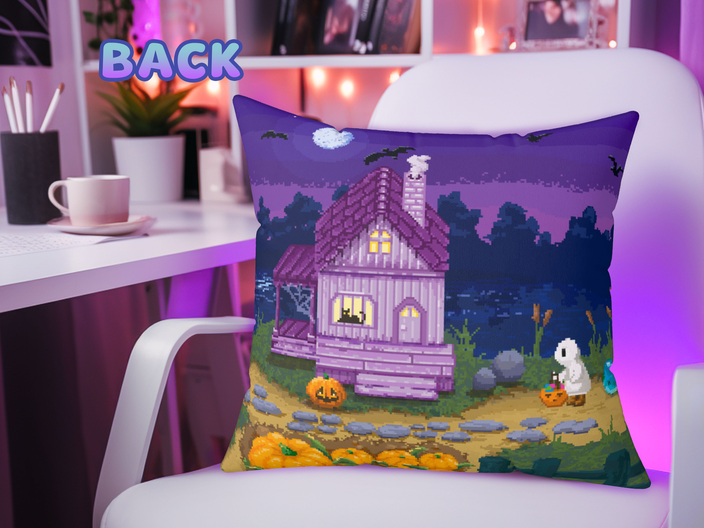 Pixel farm Cozy Gamer Pillow COVER ONLY