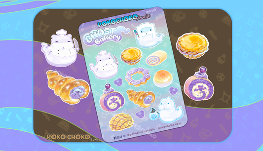 Ghost  Bakery Sticker Sheet Large