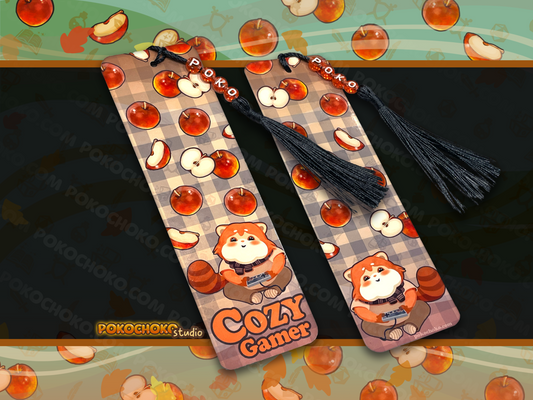 Cozy Gamer Red Panda Bookmark
