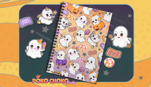 Ghost Carnival Spiral Notebook - Ruled Line