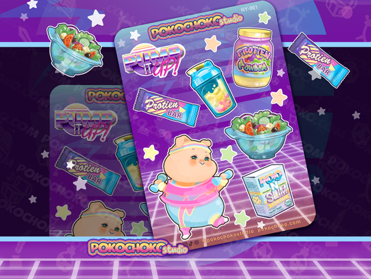 Piggy Weight loss Sticker Sheet